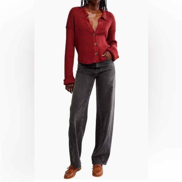 Free People Ella Button-Up Sweater NWT - Picture 3 of 5